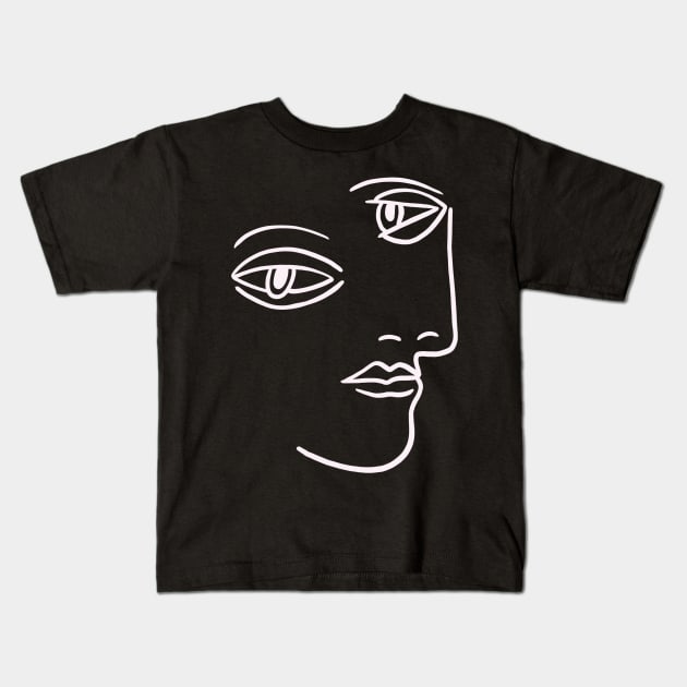 Minimal Face Painting Kids T-Shirt by isstgeschichte